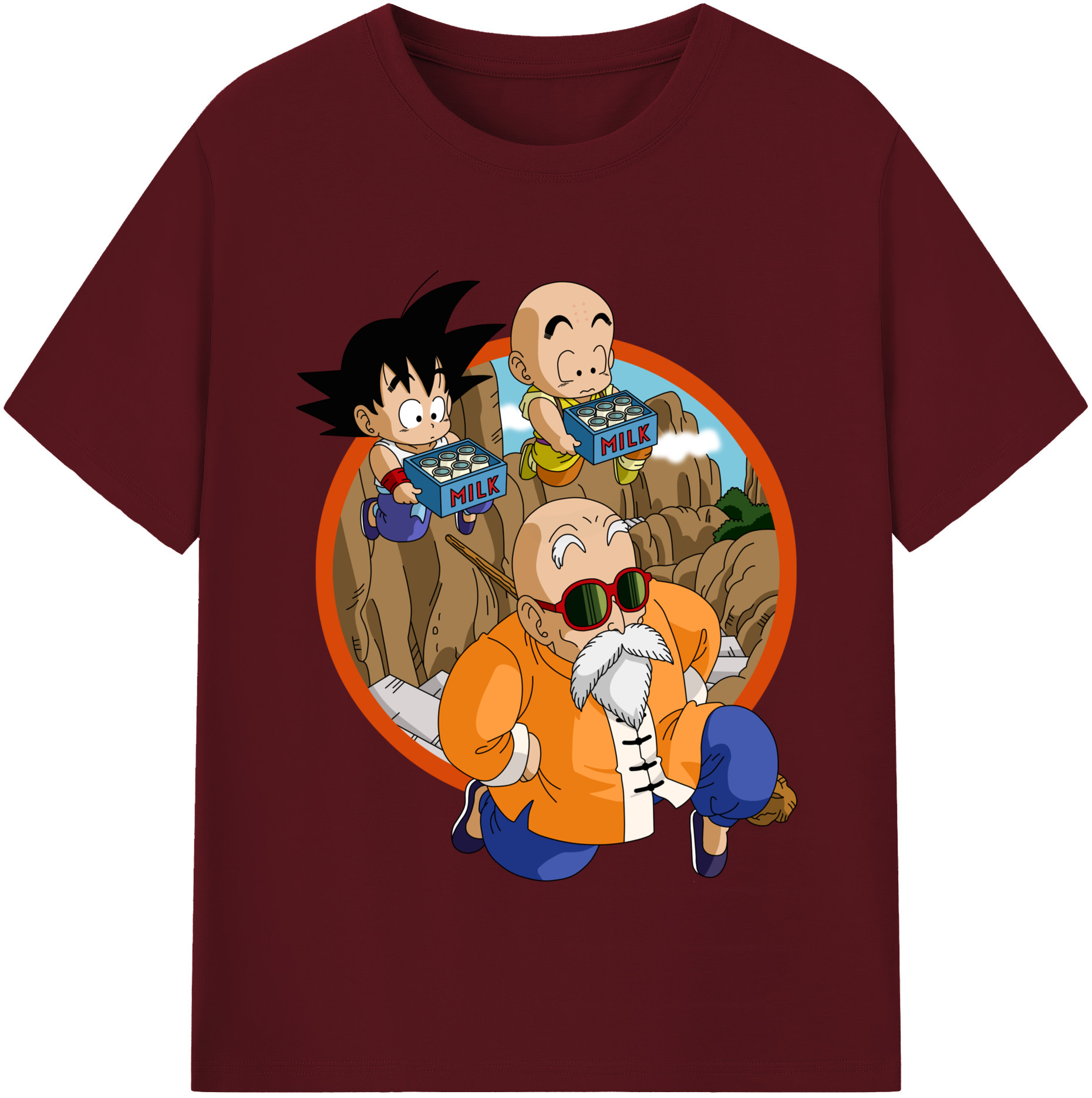 （画像用） ドラゴンボール 亀仙人（かめせんにん） DRAGON BALL Master Roshi Kame Sennin 綿100％半袖Tシャツ（フロントプリント）
